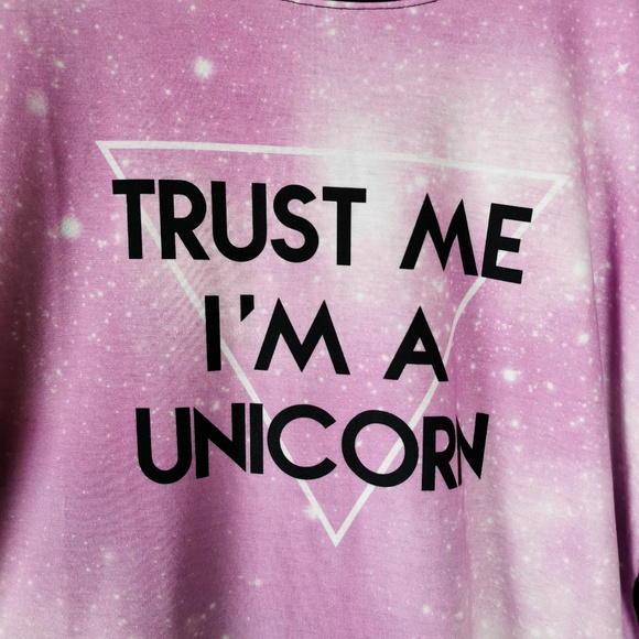 Black Matter Trust Me I'm A Unicorn Galaxy T-Shirt - Picture 1 of 5